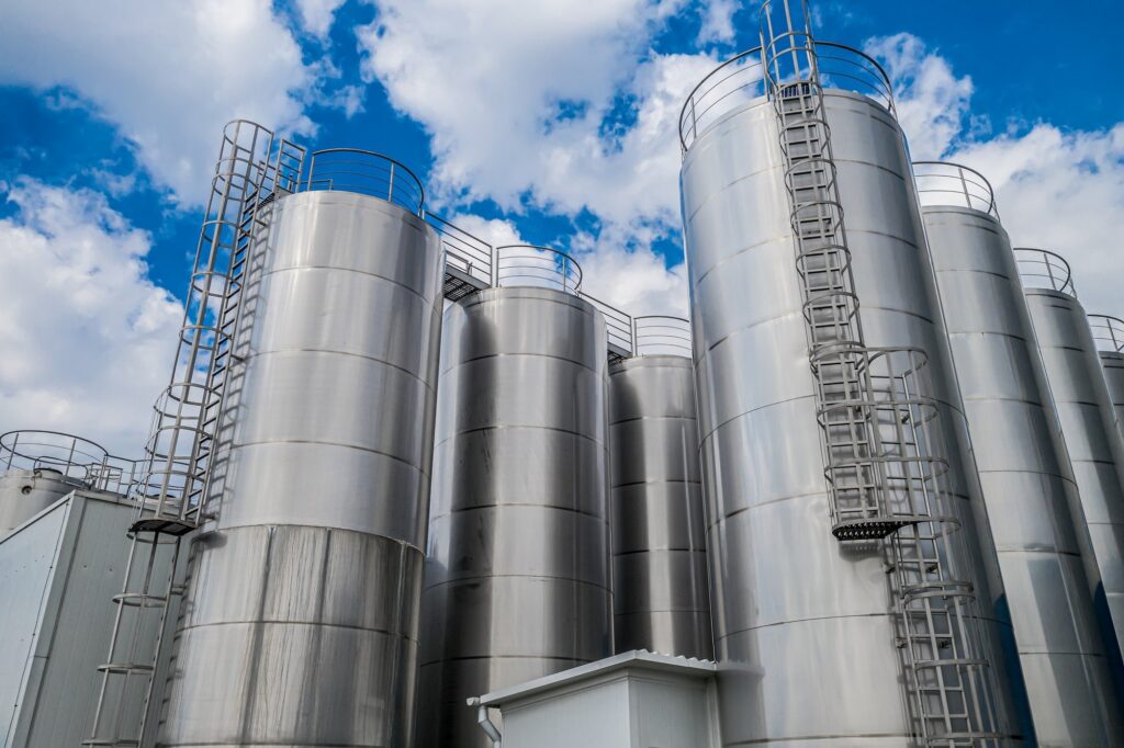 stainless-steel-tanks-food-processing-plant-top-view